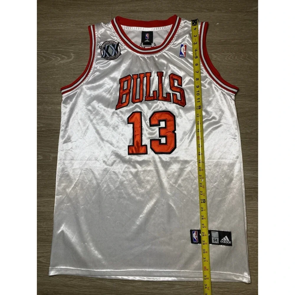 Men 2XL Authentic Adidas Joakim Noah #13 Bulls 20th Anniversary RARE NBA Jersey
